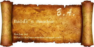 Balás Amadea névjegykártya